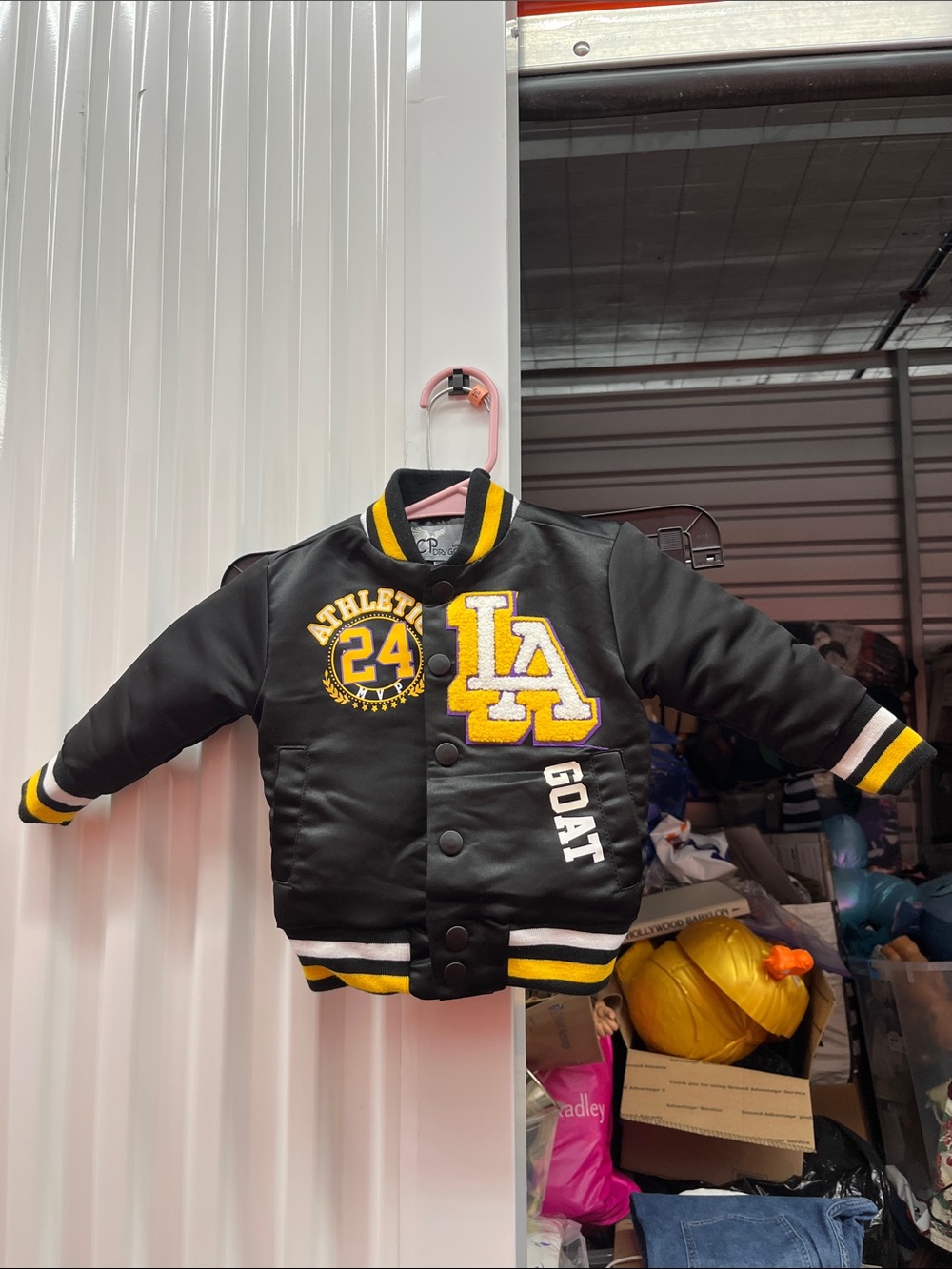 Dry Goods Black and Yellow Kids LA Athletic Patch Jacket